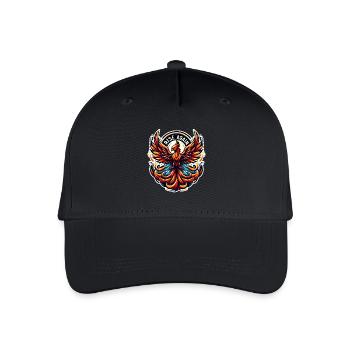 Rise Again - Phönix Illustration - Kinder Bio Basecap - Schwarz - Vorne