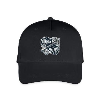 Déverrouiller les rêves - Illustration clé - Casquette de baseball bio Enfant - noir - Devant