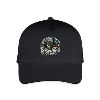 Capture Moments - Camera Illustration - Organic Kids’ Baseball Cap - black - Front