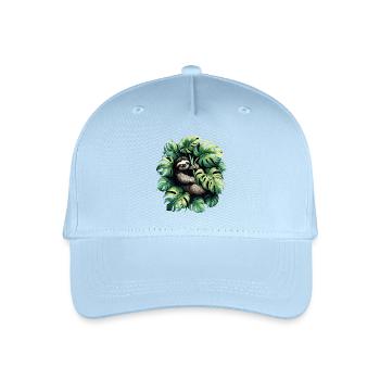 Cadeau de paresseux Monstera deliciosa - Casquette de baseball bio Enfant - bleu clair - Devant