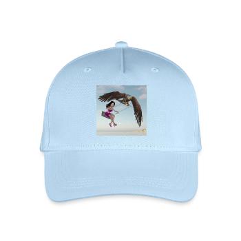 Schwingen am Himmel. - Kinder Bio Basecap - Hellblau - Vorne