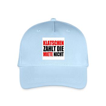 klatschen zahlt nicht die miete - Kinder Bio Basecap - Hellblau - Vorne