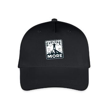 Explore more - Wanderer - Organic Kids’ Baseball Cap - black - Front