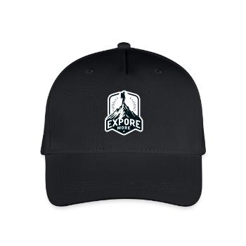 Explore more - Wanderer - Kinder Bio Basecap - Schwarz - Vorne
