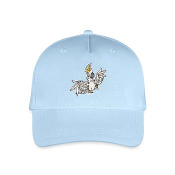 Papagei Haustier Tropisch Vogel Tier Zootiere - Kinder Bio Basecap - Hellblau - Vorne