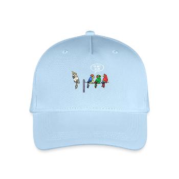 Tier Dschungel Vögel Statement Papagei Zootiere - Kinder Bio Basecap - Hellblau - Vorne