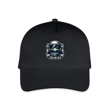 Dream Big - Astronaut Illustration - Organic Kids’ Baseball Cap - black - Front