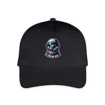 Dream Big - Astronaut Illustration - Organic Kids’ Baseball Cap - black - Front