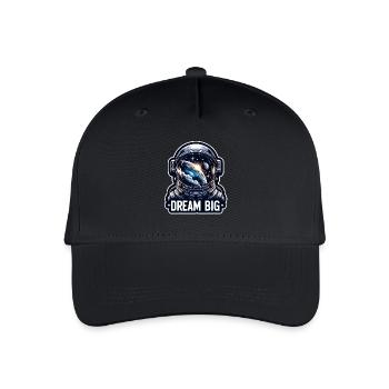 Dream Big - Astronaut Illustration - Organic Kids’ Baseball Cap - black - Front