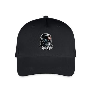 Dream Big - Astronaut Illustration - Organic Kids’ Baseball Cap - black - Front