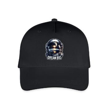 Dream Big - Astronaut Illustration - Organic Kids’ Baseball Cap - black - Front
