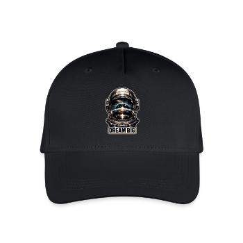 Dream Big - Astronaut Illustration - Organic Kids’ Baseball Cap - black - Front