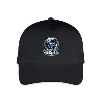 Dream Big - Astronaut Illustration - Organic Kids’ Baseball Cap - black - Front