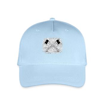 hache, bûcheron, menuiserie, menuiserie, menuiserie, forestier, - Casquette de baseball bio Enfant - bleu clair - Devant
