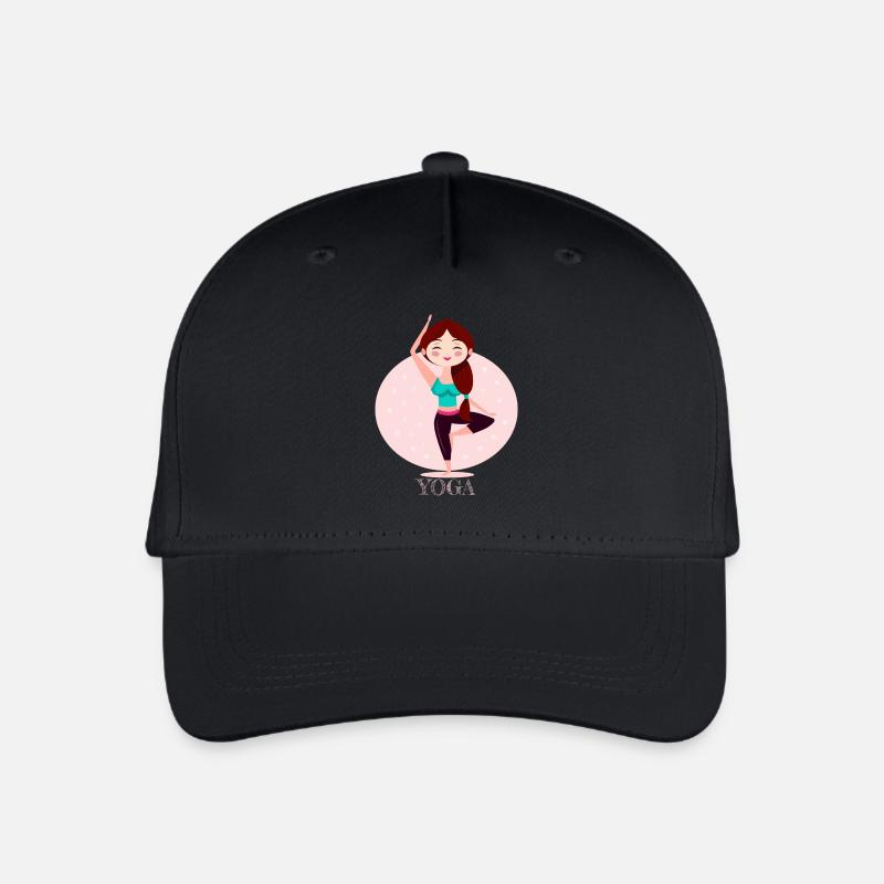 Yoga-Mädchen - Kinder Bio Basecap - Schwarz