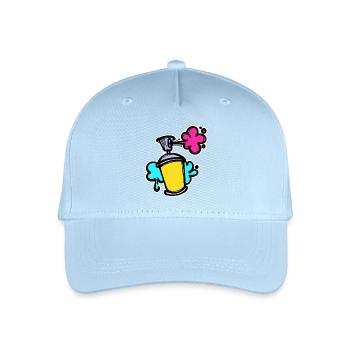 Graffiti Sreet Art Spraydose Sprayer Wildstyle - Kinder Bio Basecap - Hellblau - Vorne