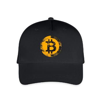 Bitcoin Grunge Digital Gold - Organic Kids’ Baseball Cap - black - Front