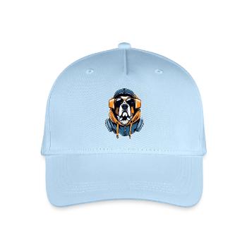 Bernhardiner Gangsta Gangster Hund Geschenk - Kinder Bio Basecap - Hellblau - Vorne
