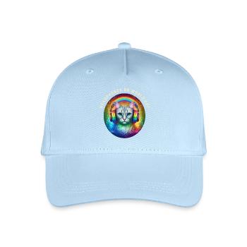 LGBT. Kopfhörer an Welt aus - Kinder Bio Basecap - Hellblau - Vorne