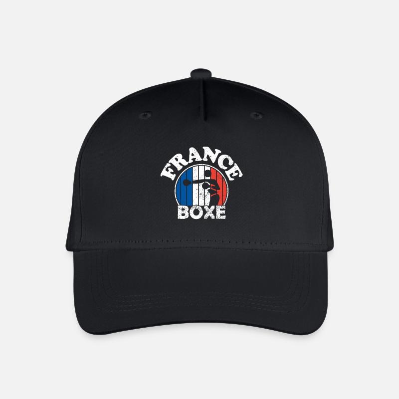 Boxen - Frankreich Boxen - Frankreich - Boxmannschaft. - Kinder Bio Basecap - Schwarz
