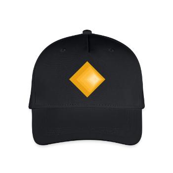 Design mit Farbverlauf - Kinder Bio Basecap - Schwarz - Vorne