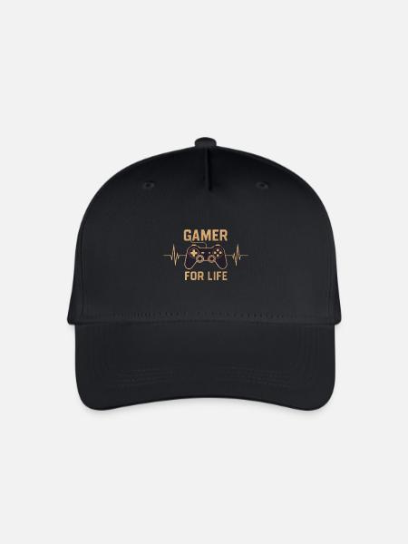 Gamer for life - Kinder Bio Basecap - Schwarz