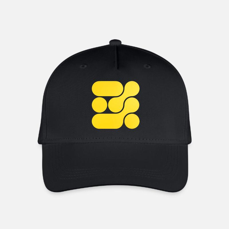 OCHOOO - Gelb - Kinder Bio Basecap - Schwarz