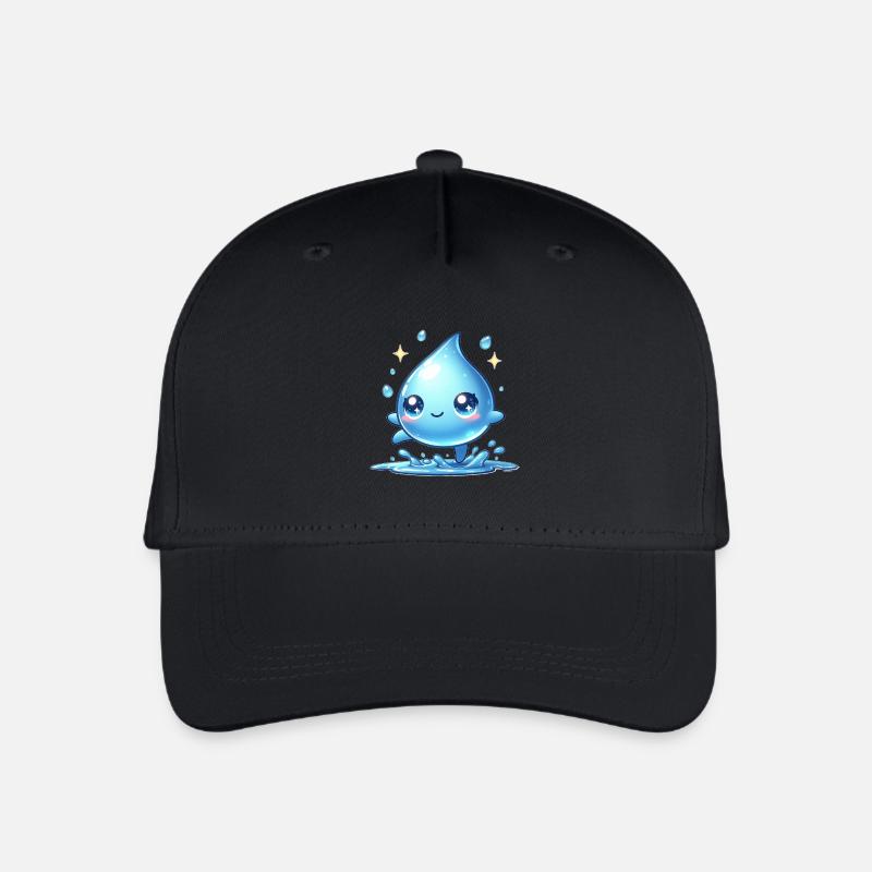 Wasser - Kinder Bio Basecap - Schwarz