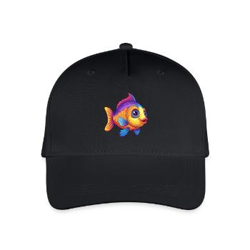 Korallenriff Fisch Bunt Kawaii Karikatur Meerestier - Kinder Bio Basecap - Schwarz - Vorne