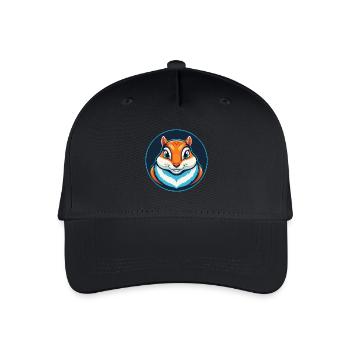 Chipmunk Cute Kawaii Cartoon Animal Pet Logo - Organic Kids’ Baseball Cap - black - Front