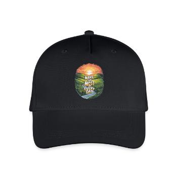 Make the most of every day - Organic Kids’ Baseball Cap - black - Front