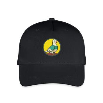 Colombe mignon Kawaii dessin animé Clipart Animal de compagnie - Casquette de baseball bio Enfant - noir - Devant