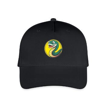 Eel Cute Kawaii Cartoon Clipart Pet Animal - Organic Kids’ Baseball Cap - black - Front