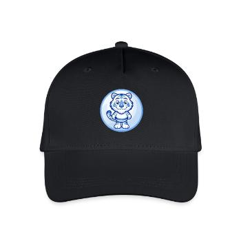 Tigre Bleu Kawaii Dessin Animé Personnage Clipart Animal de compagnie - Casquette de baseball bio Enfant - noir - Devant