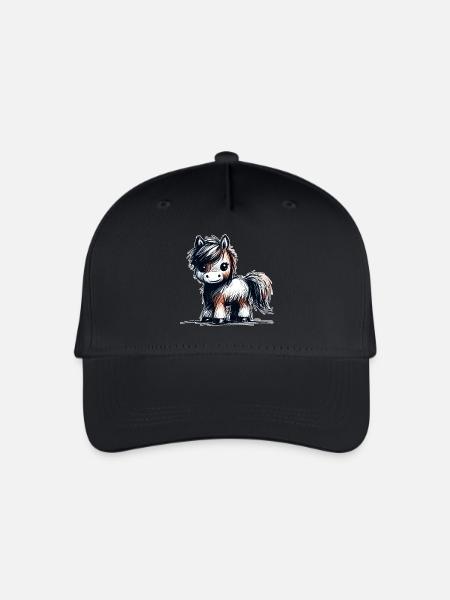 Pferdchen - Kinder Bio Basecap - Schwarz