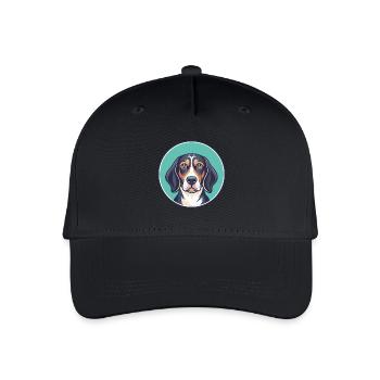 Serbische dreifarbige Hunderasse Karikatur Kawaii - Kinder Bio Basecap - Schwarz - Vorne