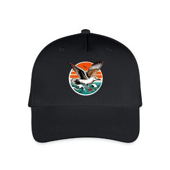 Möwe - Kinder Bio Basecap - Schwarz - Vorne