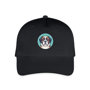St Bernard Dog Breed Cartoon Kawaii Clipart Animal - Organic Kids’ Baseball Cap - black - Front
