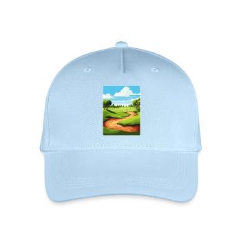 Bethpage Black Golf Club Reiseposter Souvenir - Kinder Bio Basecap - Hellblau - Vorne