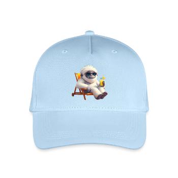 Yeti Monster dans une chaise longue - Casquette de baseball bio Enfant - bleu clair - Devant