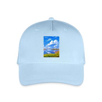 Niedersachsen Wattenmeer Deutschland Reiseplakat Souvenir - Kinder Bio Basecap - Hellblau - Vorne