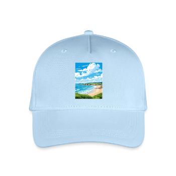 Maenporth Cornwall England Reiseposter Souvenir - Kinder Bio Basecap - Hellblau - Vorne