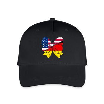Femme Coquette Américaine Et Allemande - Casquette de baseball bio Enfant - noir - Devant