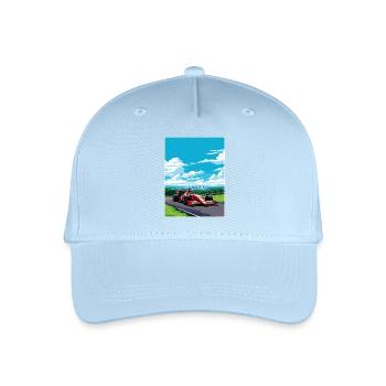 Lebendiges Formel-Rennwagen-Design - Kinder Bio Basecap - Hellblau - Vorne