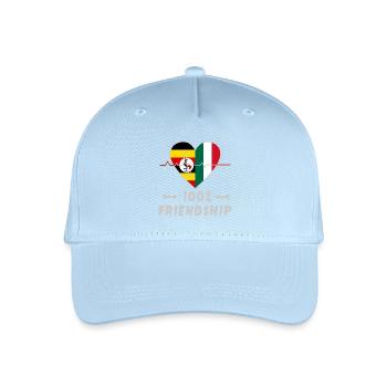 Uganda and Italy 100% friendship - Organic Kids’ Baseball Cap - light blue - Front