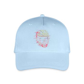 Lacrosse Helmet Graphic - Organic Kids’ Baseball Cap - light blue - Front