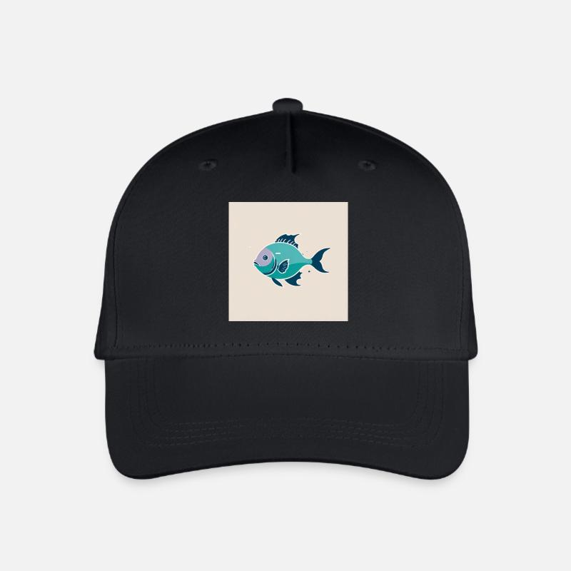 Fisch - Kinder Bio Basecap - Schwarz