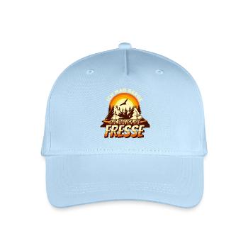 Ich mag Berge, die halten die Fresse Wandermotiv - Kinder Bio Basecap - Hellblau - Vorne