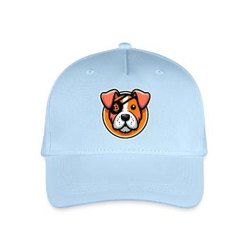 Chien avec cache-œil Bitcoin - Casquette de baseball bio Enfant - bleu clair - Devant