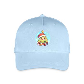 Kawaii Weihnachtsbaum mit Geschenken - Kinder Bio Basecap - Hellblau - Vorne